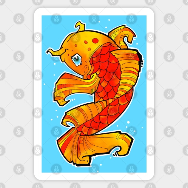 cute koi fish Magnet by weilertsen